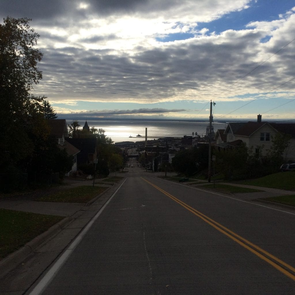 View of Lake Superior from Bob Dylan's childhood neighborhood in Duluth (Photo used courtesy of Mike Decapite)
