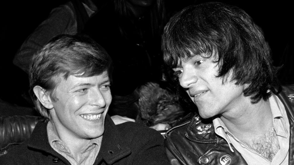 David Bowie and Dee Dee Ramone by Bobby Grossman