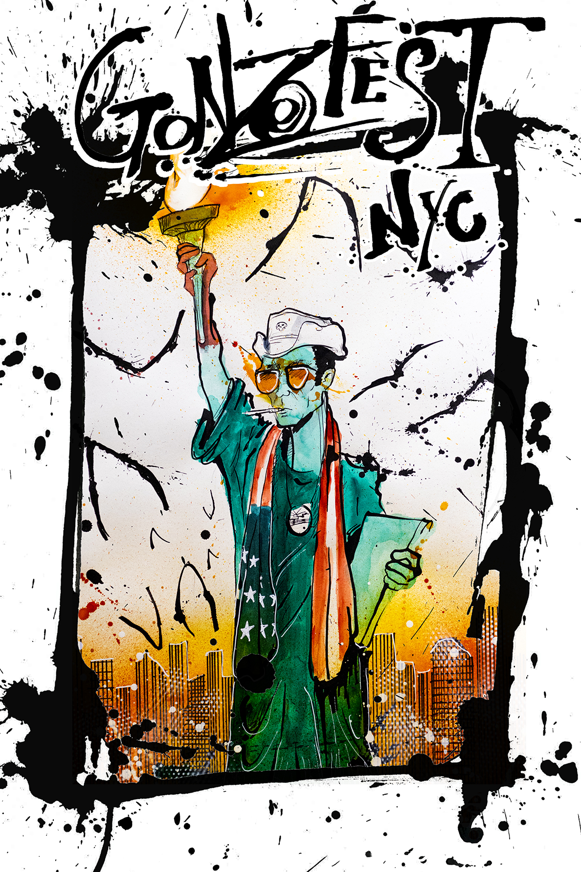 GonzoFest poster by Grant Goodwine